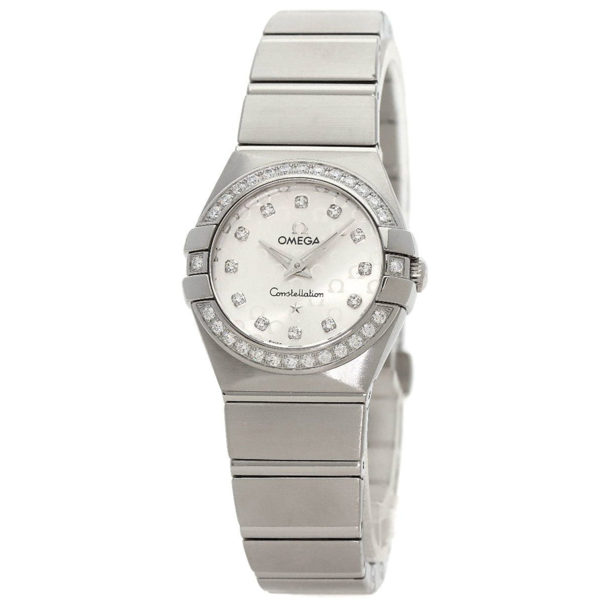 Gebrauchte OMEGA 123.15.27.60.52.001 Constellation Brushed Diamond Uhr Edelstahl SS Damen 