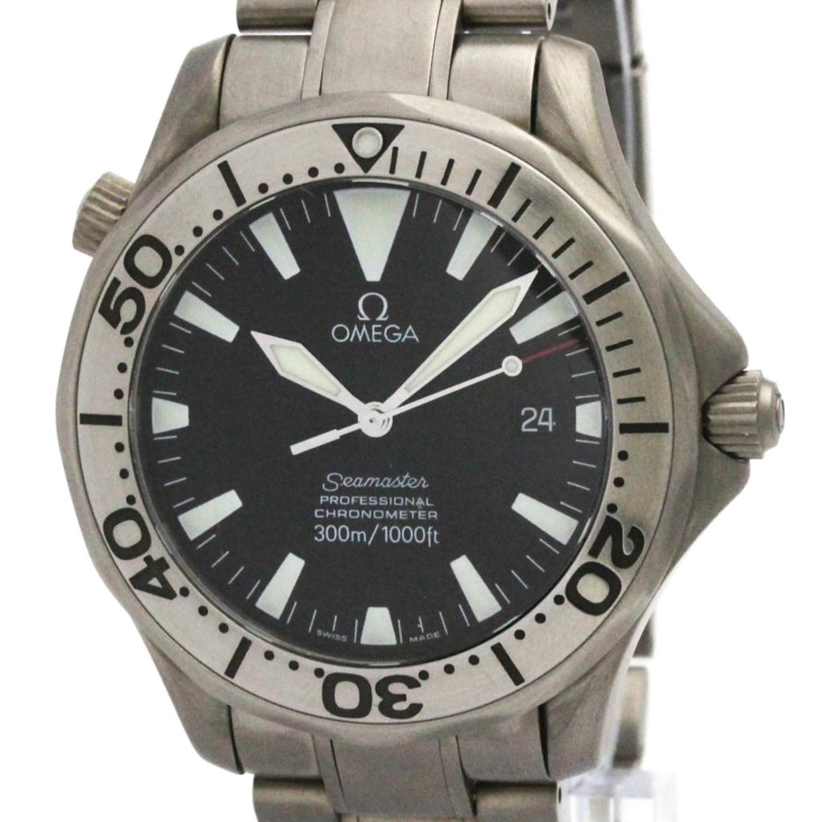 Pre-Owned OMEGA Seamaster Professional 300M Titanium Mens Watch 2231.50 Polished