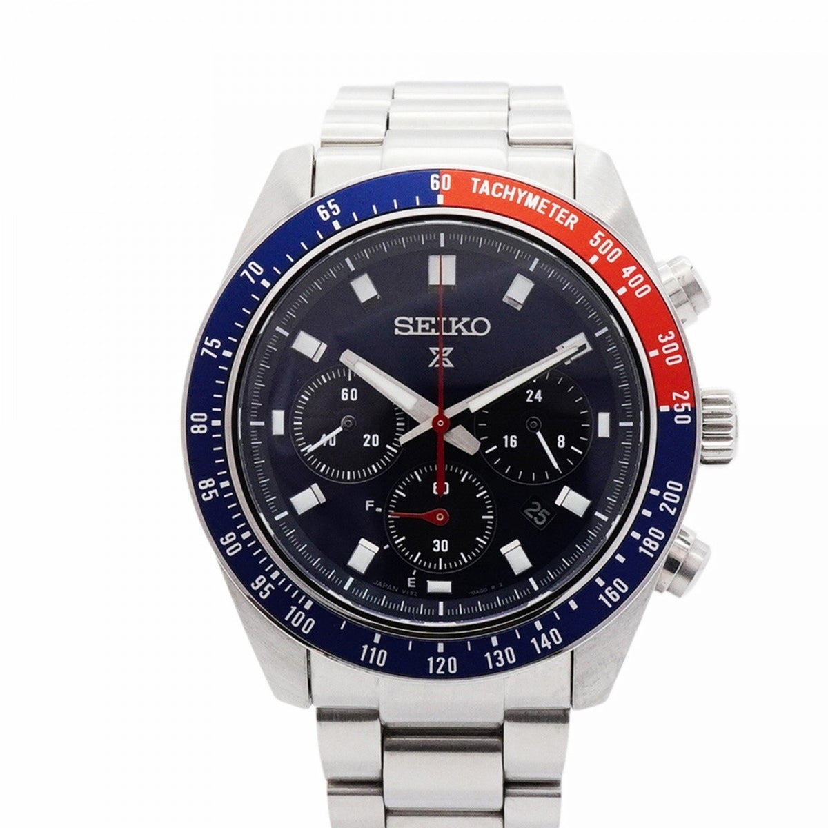 Gebrauchte Seiko Grand V192-0AH0 Herrenuhr mit marineblauem Zifferblatt 