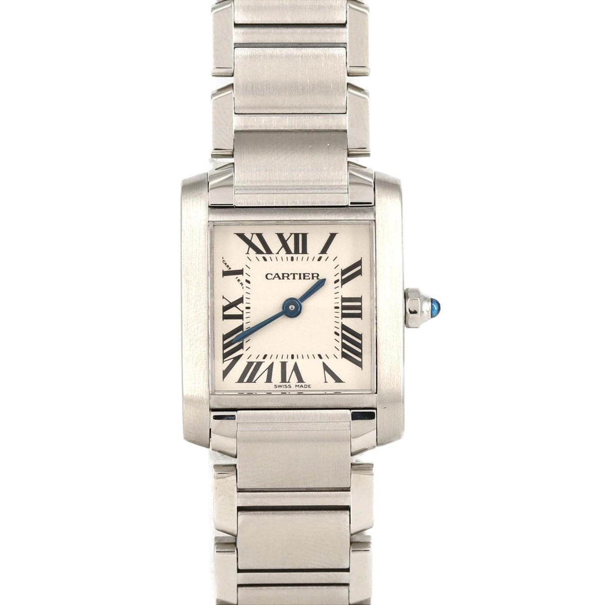 Gebrauchte Cartier Tank Francaise SM W51008Q3 SS Armbanduhr Quarz 