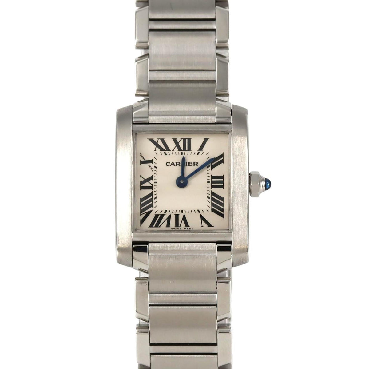 Pre-Owned Cartier Tank Fran?aise SM W51008Q3 Stainless Steel Quartz