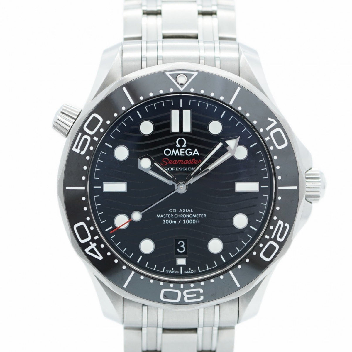 Gebrauchte Omega Seamaster 210.30.42.20.01.001 Herrenuhr mit schwarzem Zifferblatt 