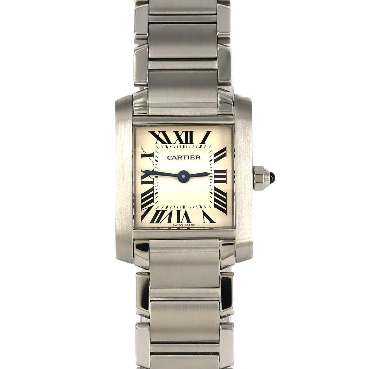 Pre-Owned Cartier Tank Fran?aise SM W51008Q3 Stainless Steel Quartz Watch