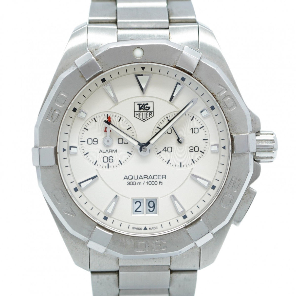 Gebrauchte TAG Heuer Aquaracer WAY111Y Uhr mit elfenbeinfarbenem Zifferblatt für Herren 