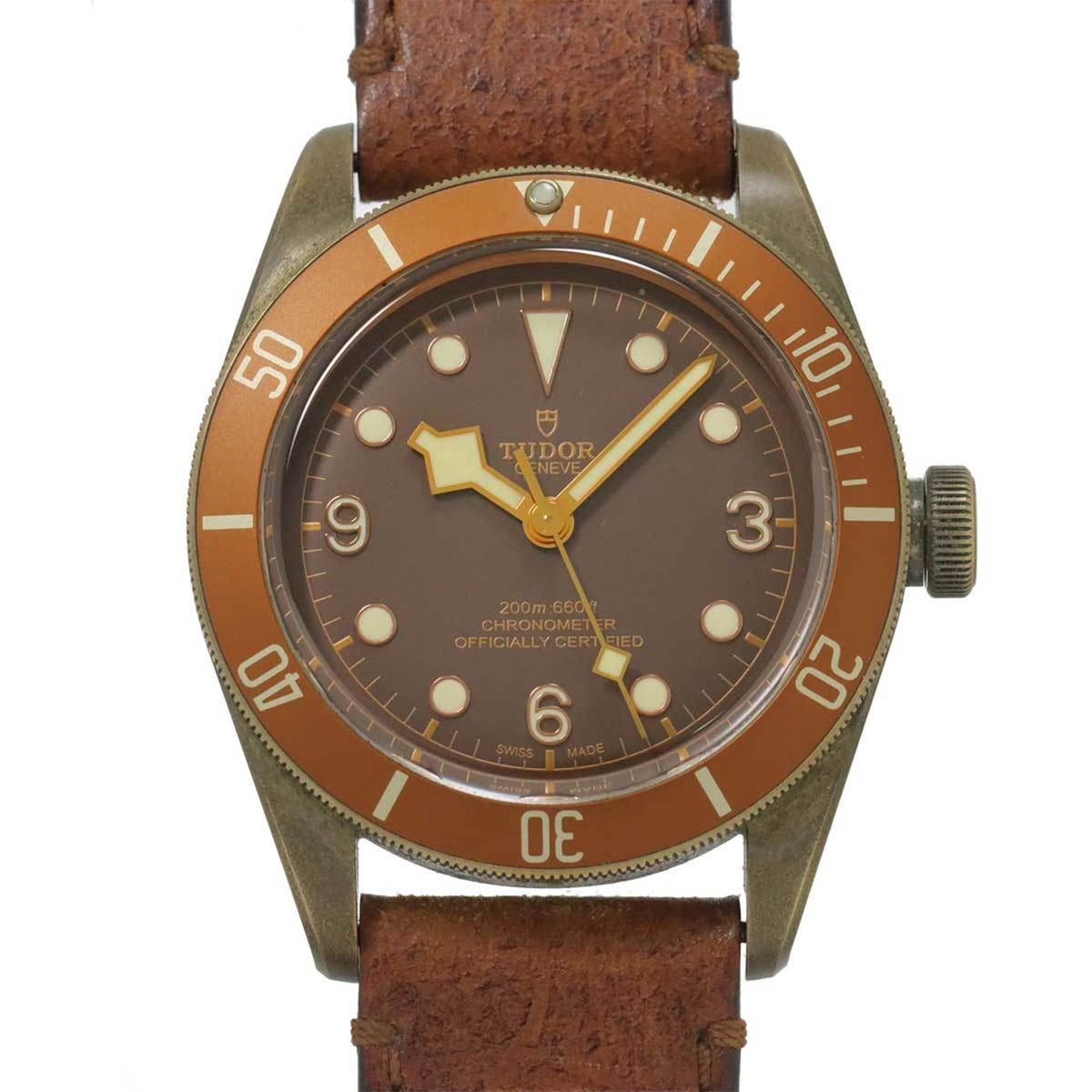 Pre-Owned Tudor Heritage Black Bay Bronze 79250BM Men's Watch, Brown, Automatic,