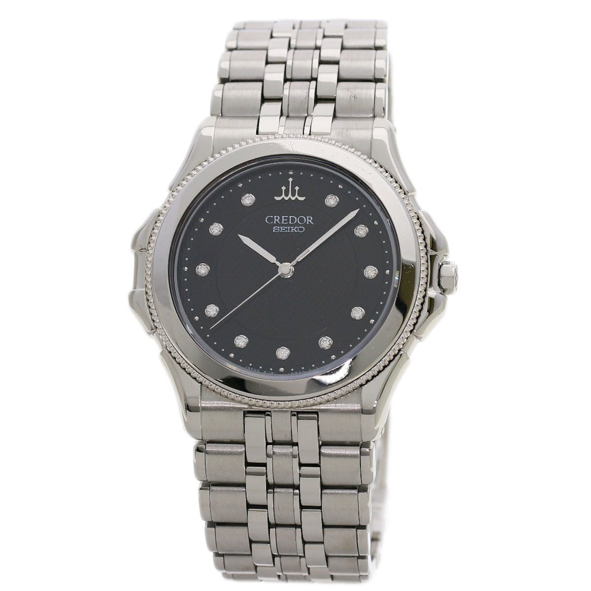 Gebrauchte Seiko GCAR995 8J81-6B10 Credor 11P Diamantuhr Edelstahl SS SSxK18WG Herren SEIKO 