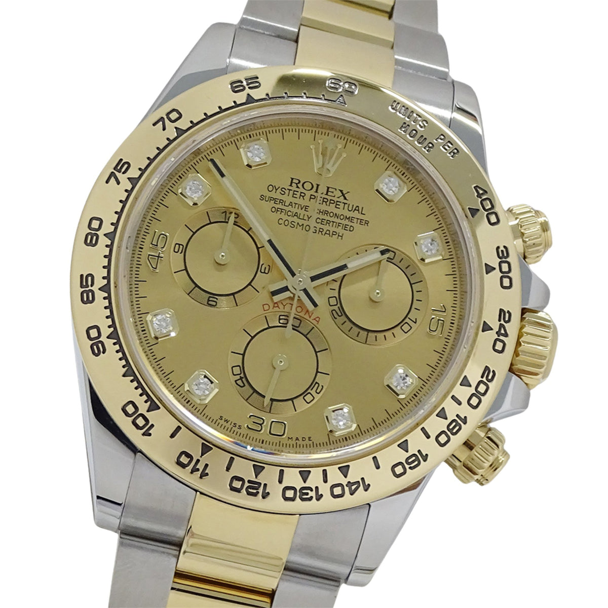 Pre-Owned Rolex ROLEX Cosmograph Daytona 116503G Random Number Men's Watch Brand 8P Diamond Automatic AT Stainless Steel SS Gold YG Combination Polished