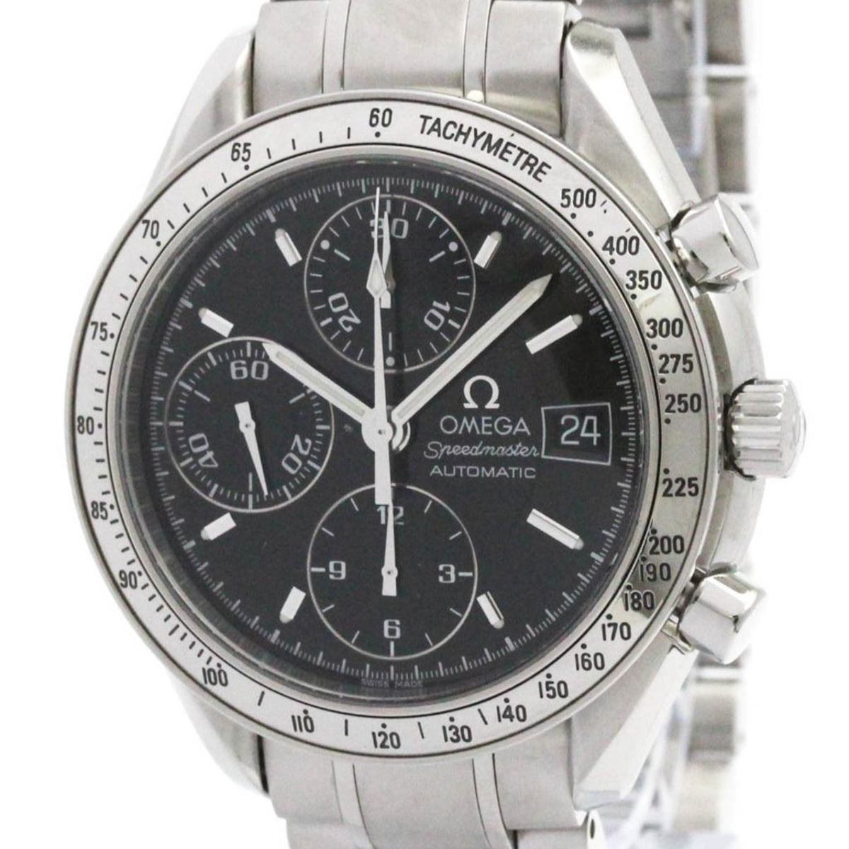 Pre-Owned OMEGA Speedmaster Date Steel Automatic Mens Watch 3513.50 Polished