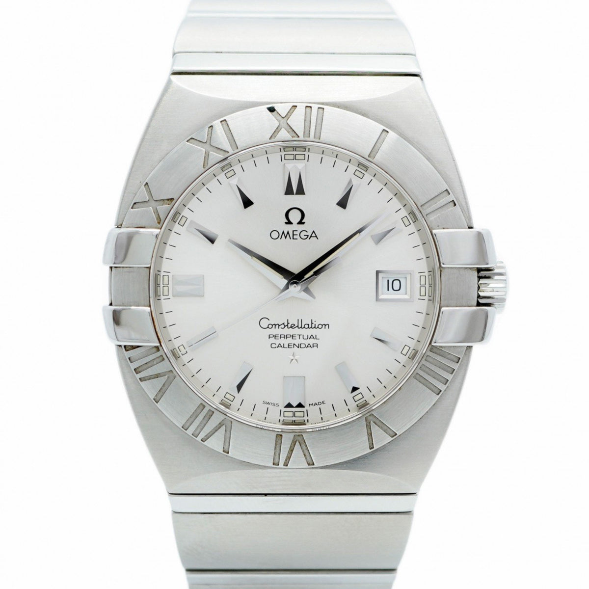 Gebrauchte Omega Constellation 1513.30 Herrenuhr mit silbernem Zifferblatt 