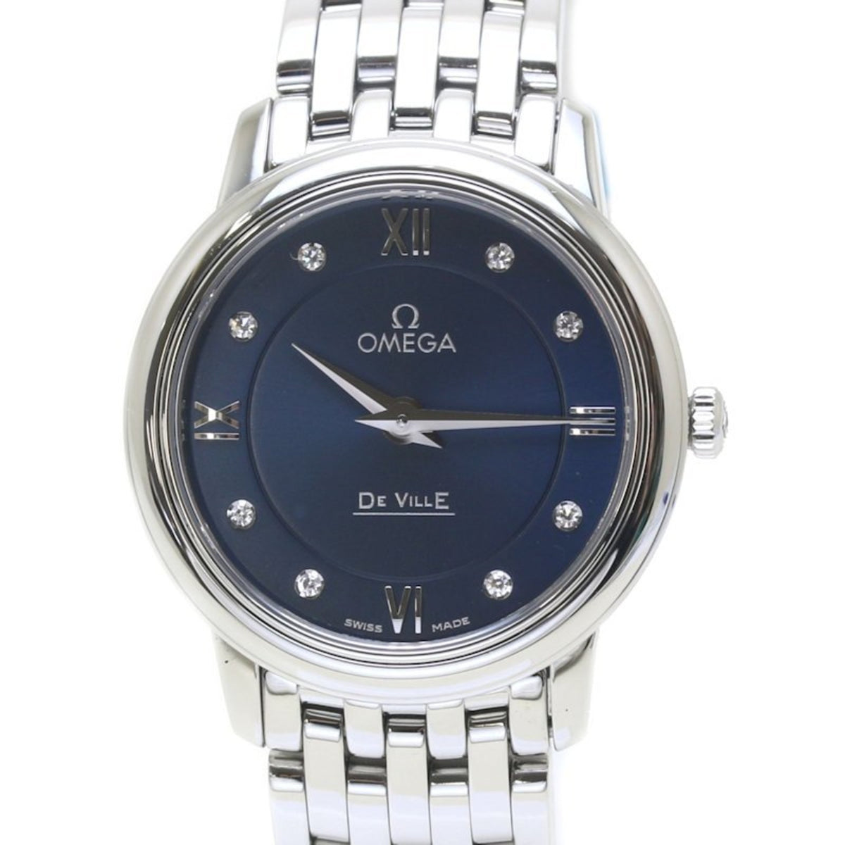 Gebrauchte OMEGA De Ville Prestige 424.10.27.60.53.001 8P Diamant Edelstahl Damen 39862 Uhr 