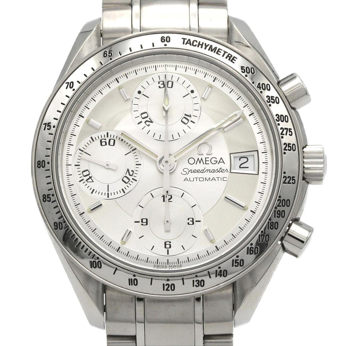 Pre-Owned Omega Speedmaster Date 3513.30 Stainless Steel Automatic Watch