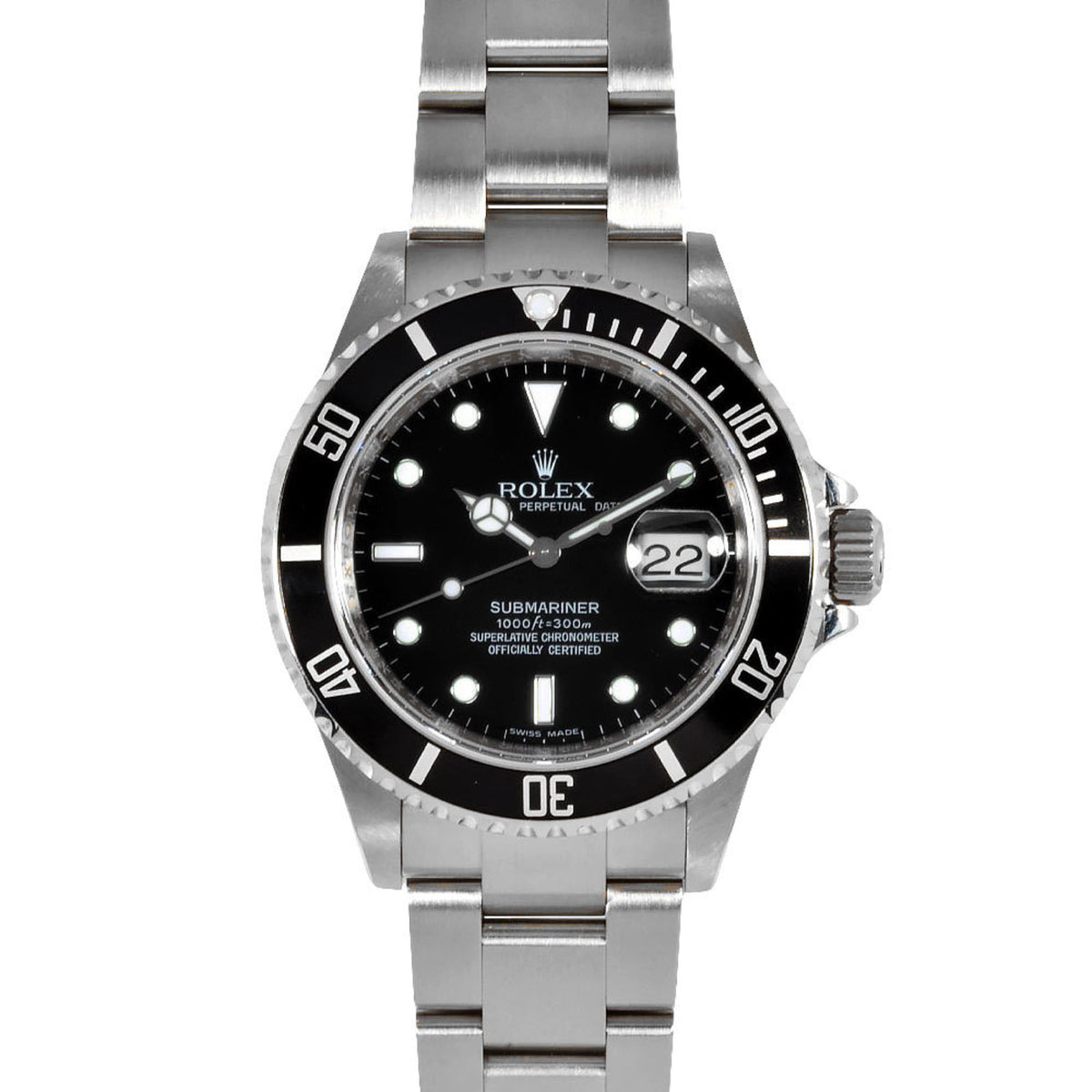 Gebrauchte Rolex ROLEX 16610 Submariner M Seriennummer hergestellt ca. 2007-2008 Automatikuhr schwarzes Zifferblatt Herren 
