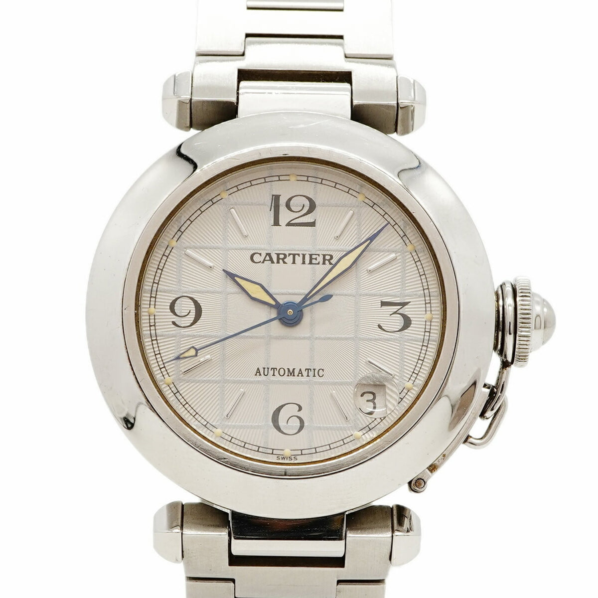 Pre-Owned Cartier Pasha C W31023M7 Silver Dial Watch (Men's & Women's)