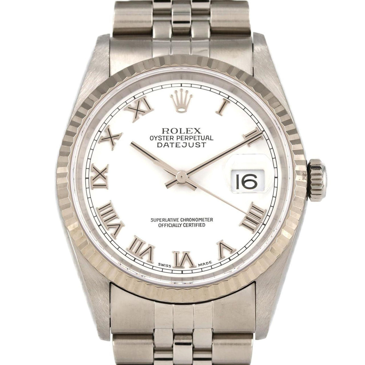 Gebrauchte Rolex Datejust 16234 SSxWG Automatikuhr P-Serie 