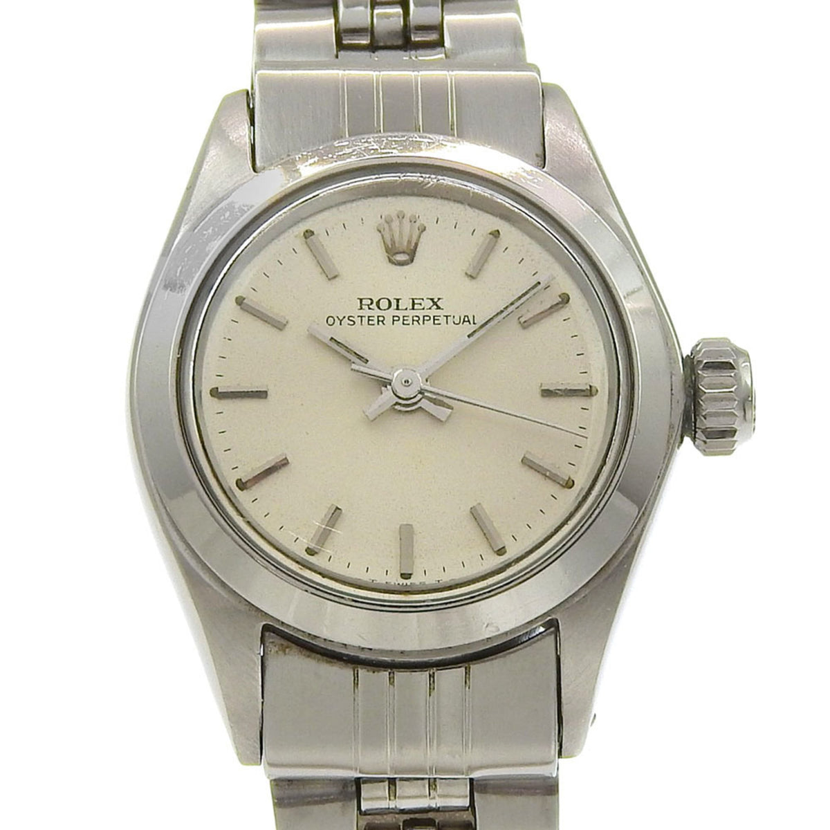 Pre-Owned Rolex Oyster Perpetual watch, caliber 1161 6623, stainless steel, 1967, silver, automatic, analog display, silver dial, for women.