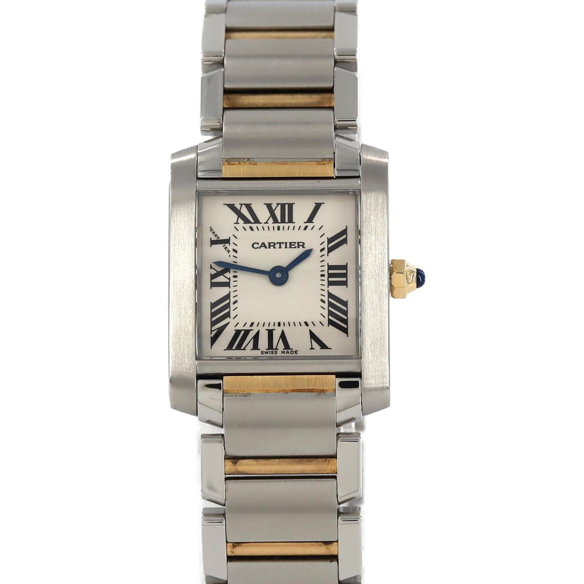 Gebrauchte Cartier Tank Francaise SM Combi W51007Q4 SSxYG Armbanduhr Quarz 