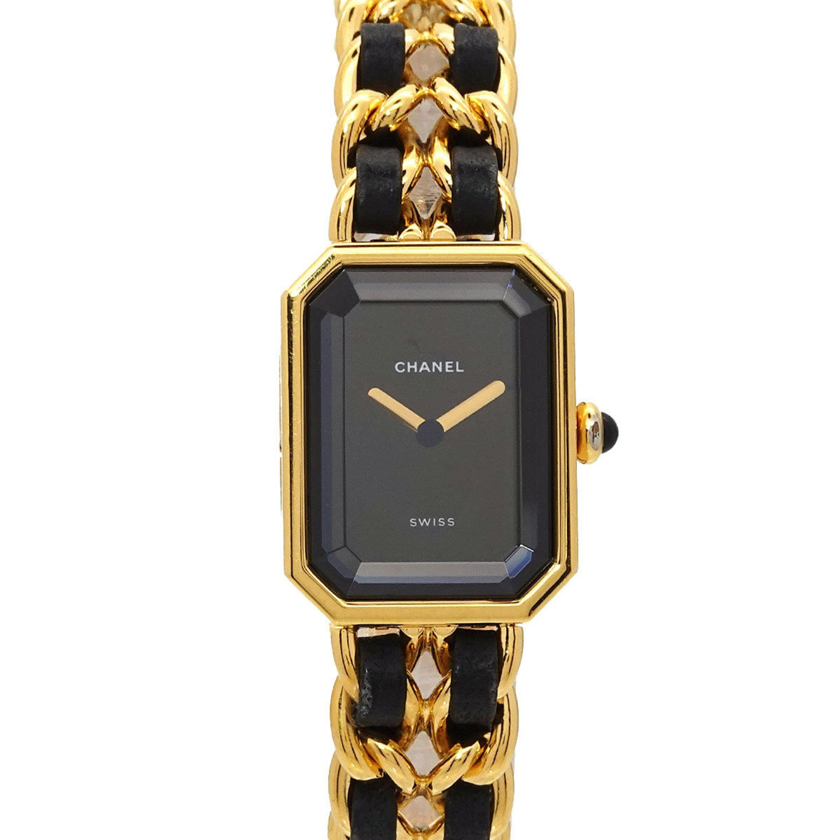 Pre-Owned CHANEL Premiere Women's Watch, Size L, H0001, Black and Gold, Quartz Movement