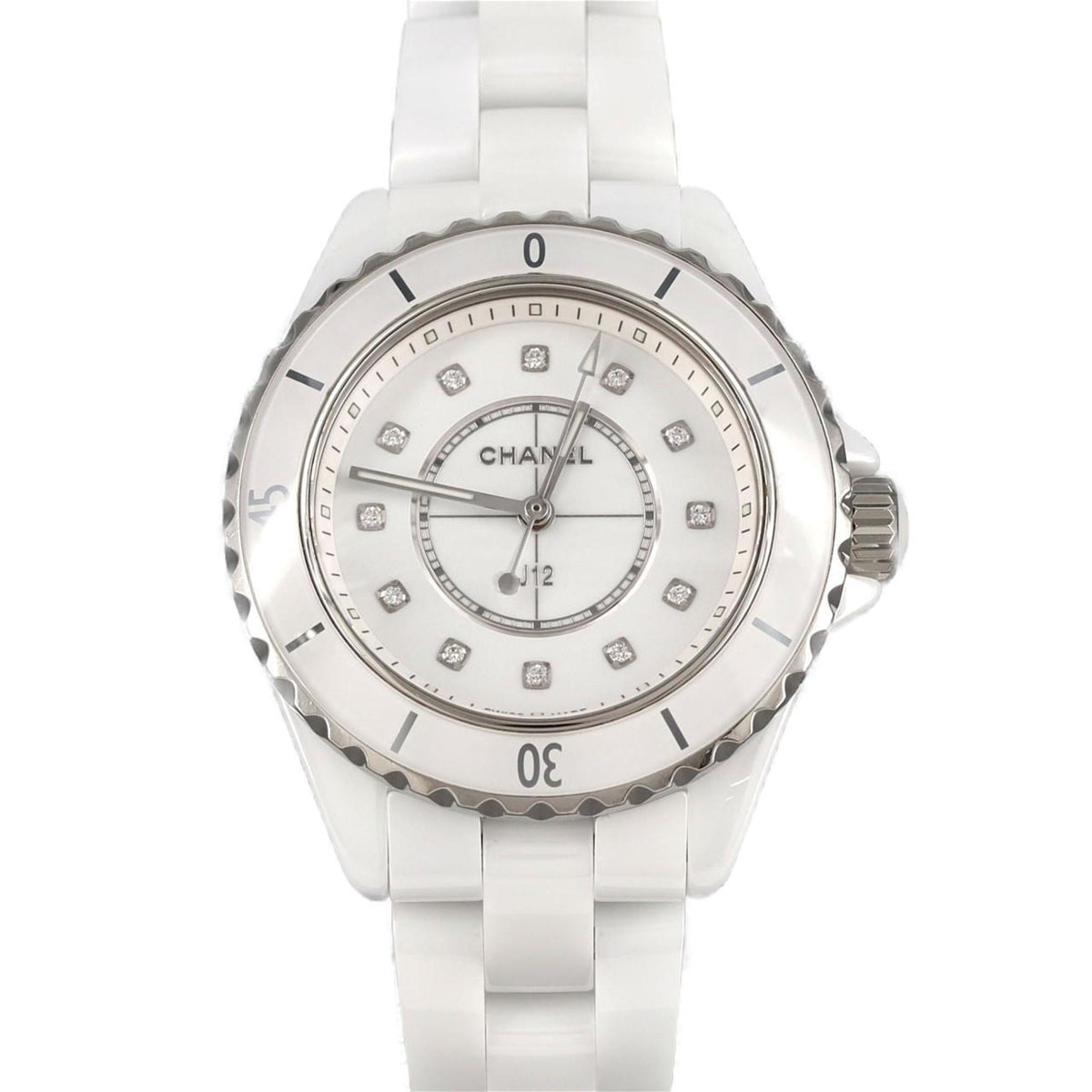Gebrauchte Chanel J12 33mm Keramik 12P H5703 Armbanduhr Quarz 