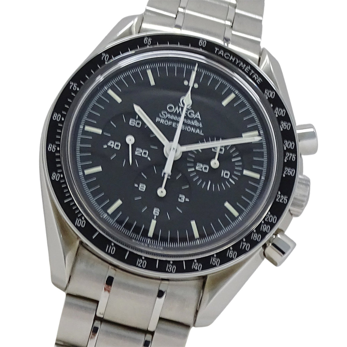 Pre-Owned OMEGA Speedmaster 3571.50 Men's Watch, Brand Professional, Galaxy Express 999, Manual Winding, Stainless Steel, Silver, Black, Serviced
