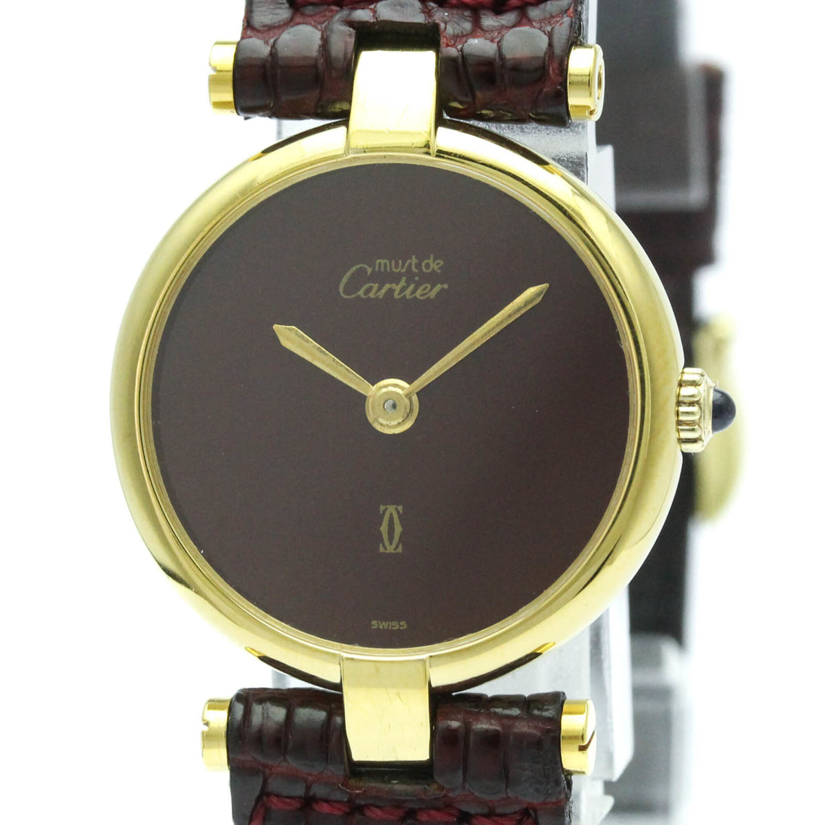 Pre-Owned CARTIER Must Vendome Vermeil Gold Plated Quartz Ladies Watch