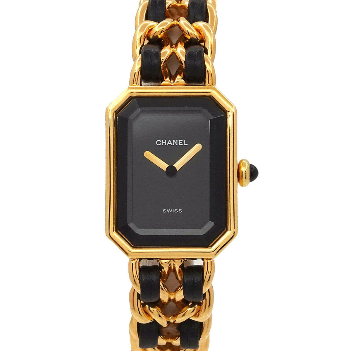 Pre-Owned CHANEL Premiere Women's Watch, Size S, H0001, Black and Gold, Quartz Movement