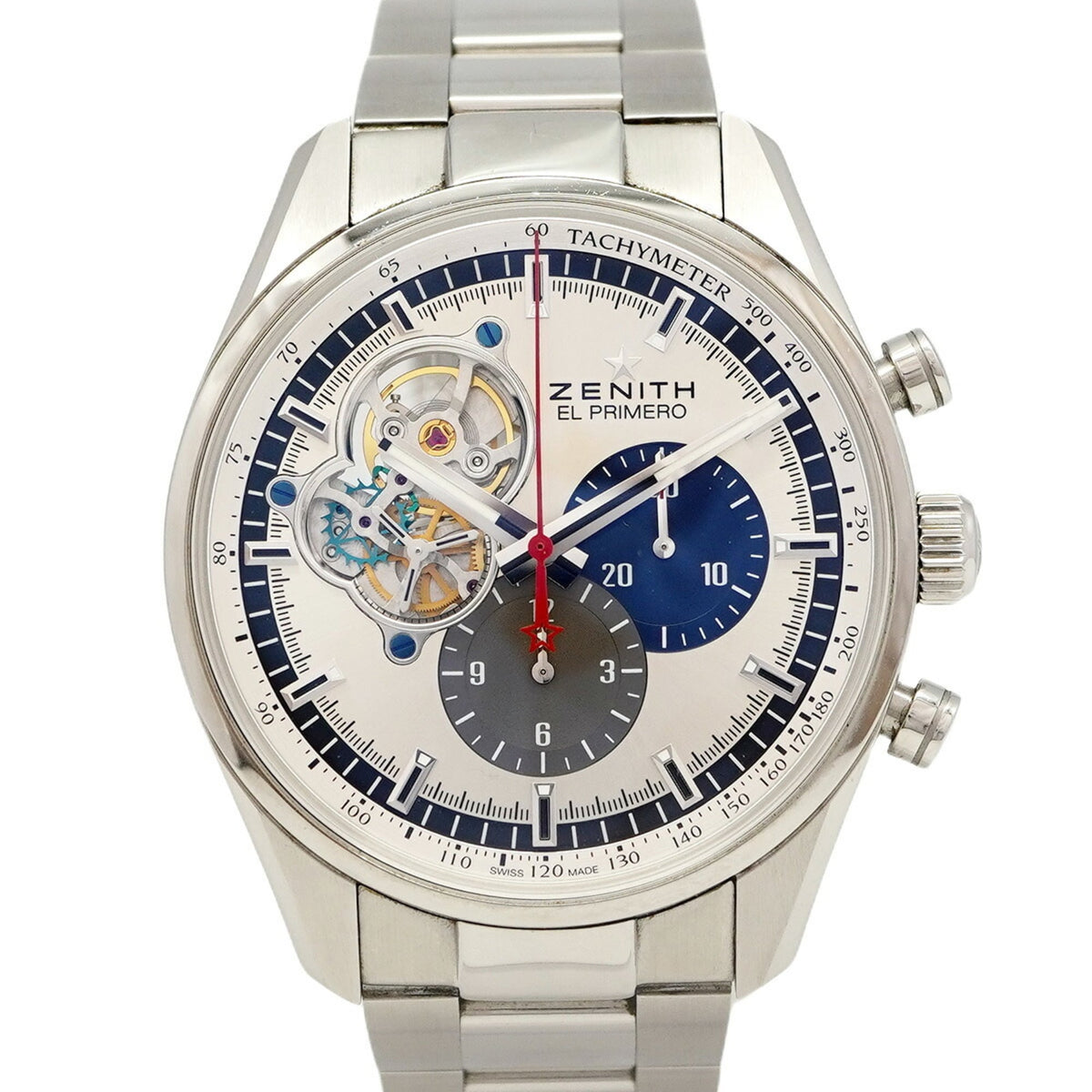 Pre-Owned Zenith Chronomaster 03.2040.4061 Silver Skeleton Dial Men's Watch