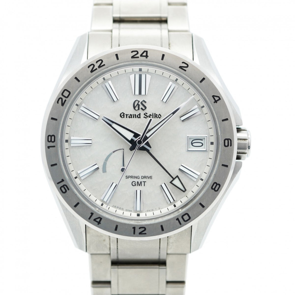 Gebrauchte Seiko Grand 9R66-0BJ0 Herrenuhr mit elfenbeinfarbenem Zifferblatt 