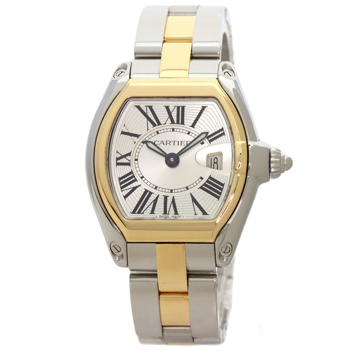 Gebrauchte Cartier W62026Y4 Roadster SM Uhr Edelstahl SSxK18YG Damen CARTIER 