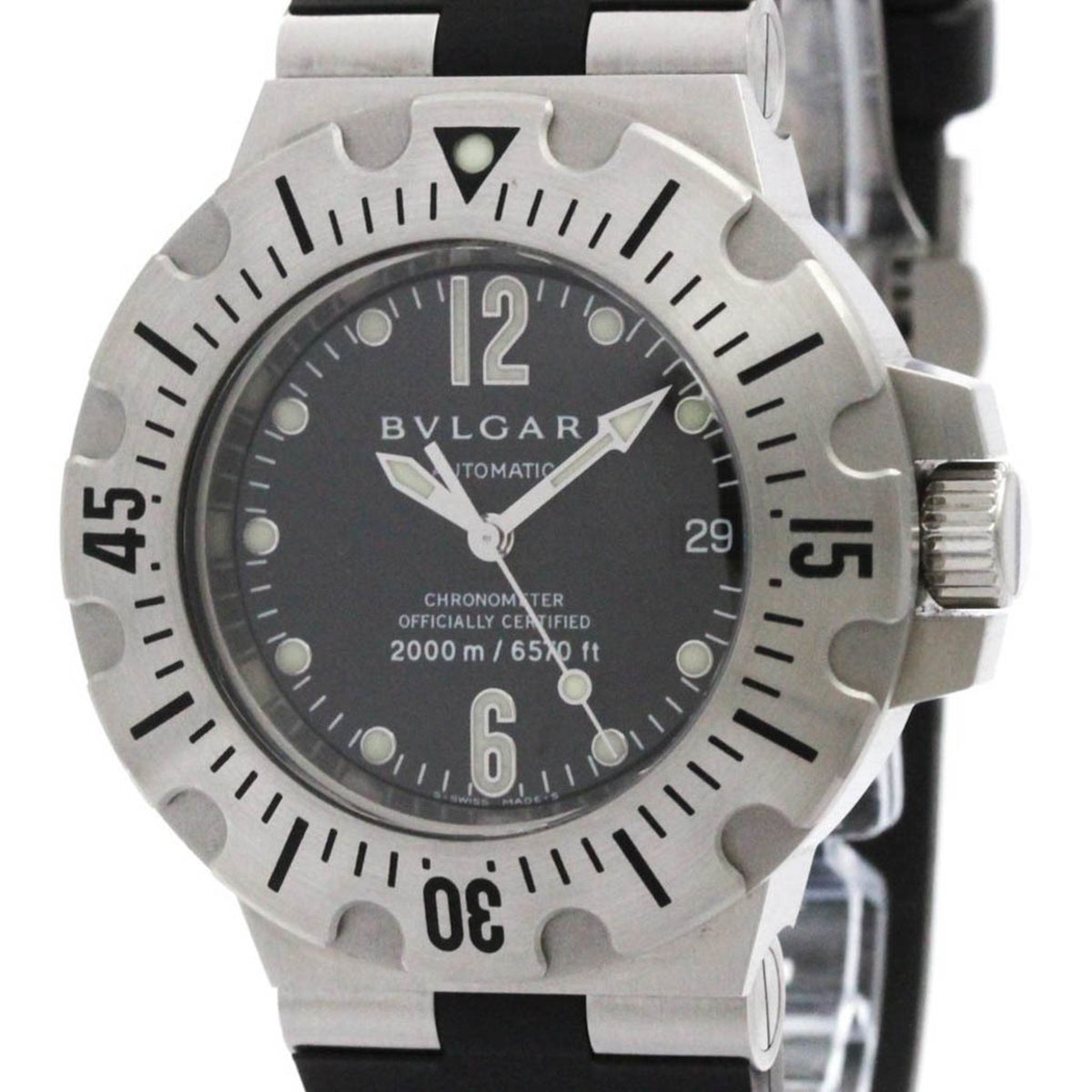 Pre-Owned BVLGARI Diagono Professional Scuba Automatic Mens Watch SD42S Polished