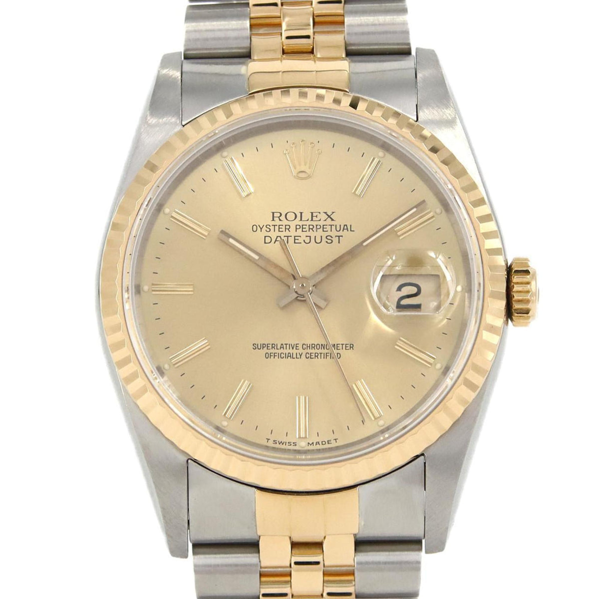 Gebrauchte Rolex Datejust 16233 SSxYG Automatikuhr L-Serie 