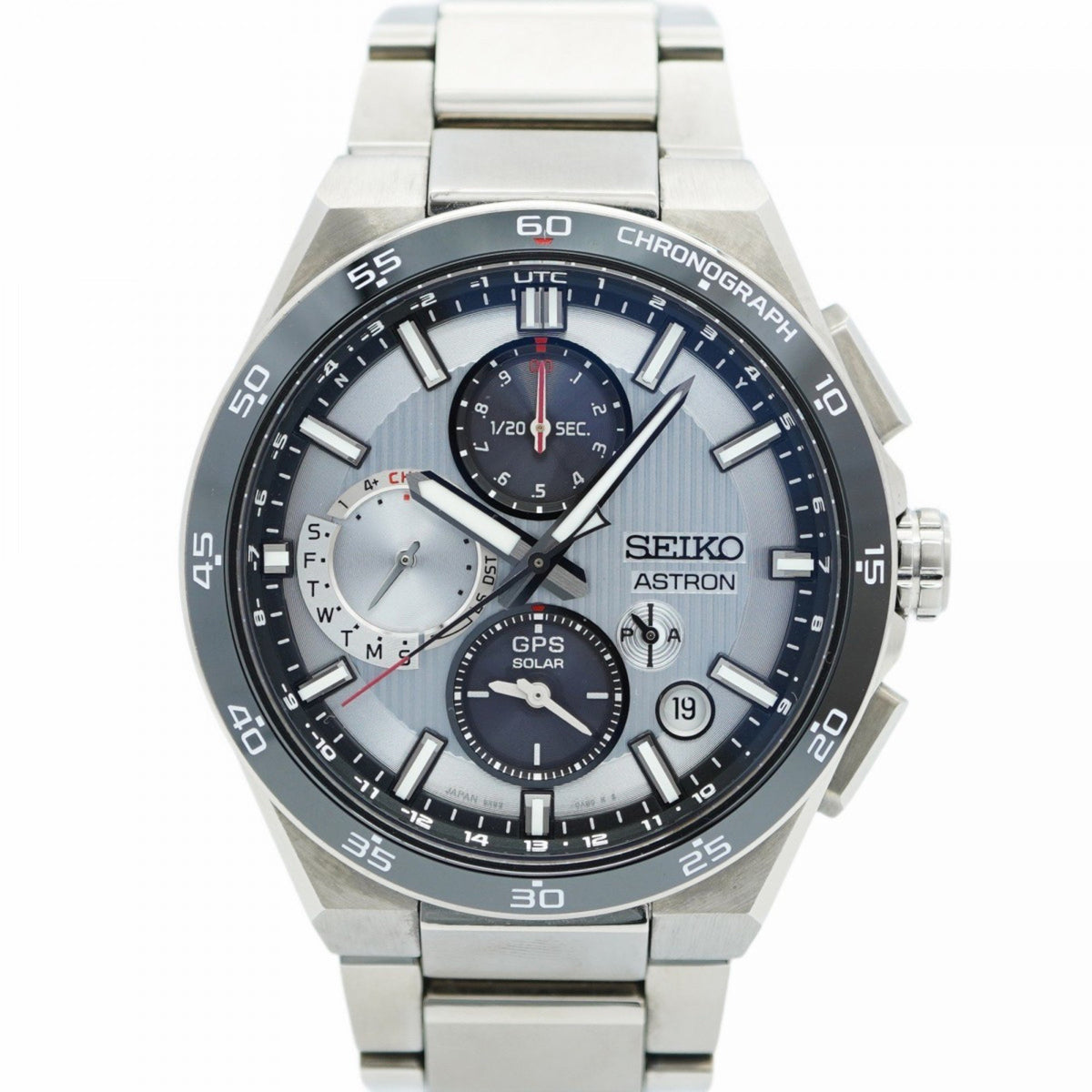 Pre-Owned Seiko Astron 5X83-0AA0-1 Silver Dial Men's Watch