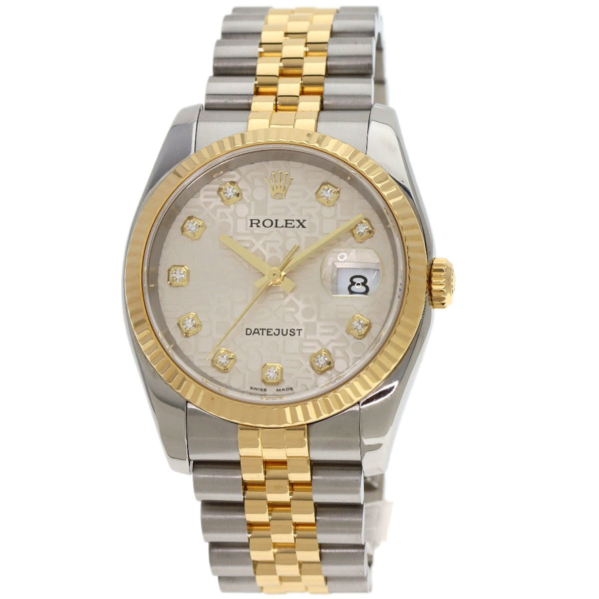 Gebrauchte Rolex 116233G Datejust 10P Diamond Horicon Uhr Edelstahl SSxK18YG K18YG Herren ROLEX 