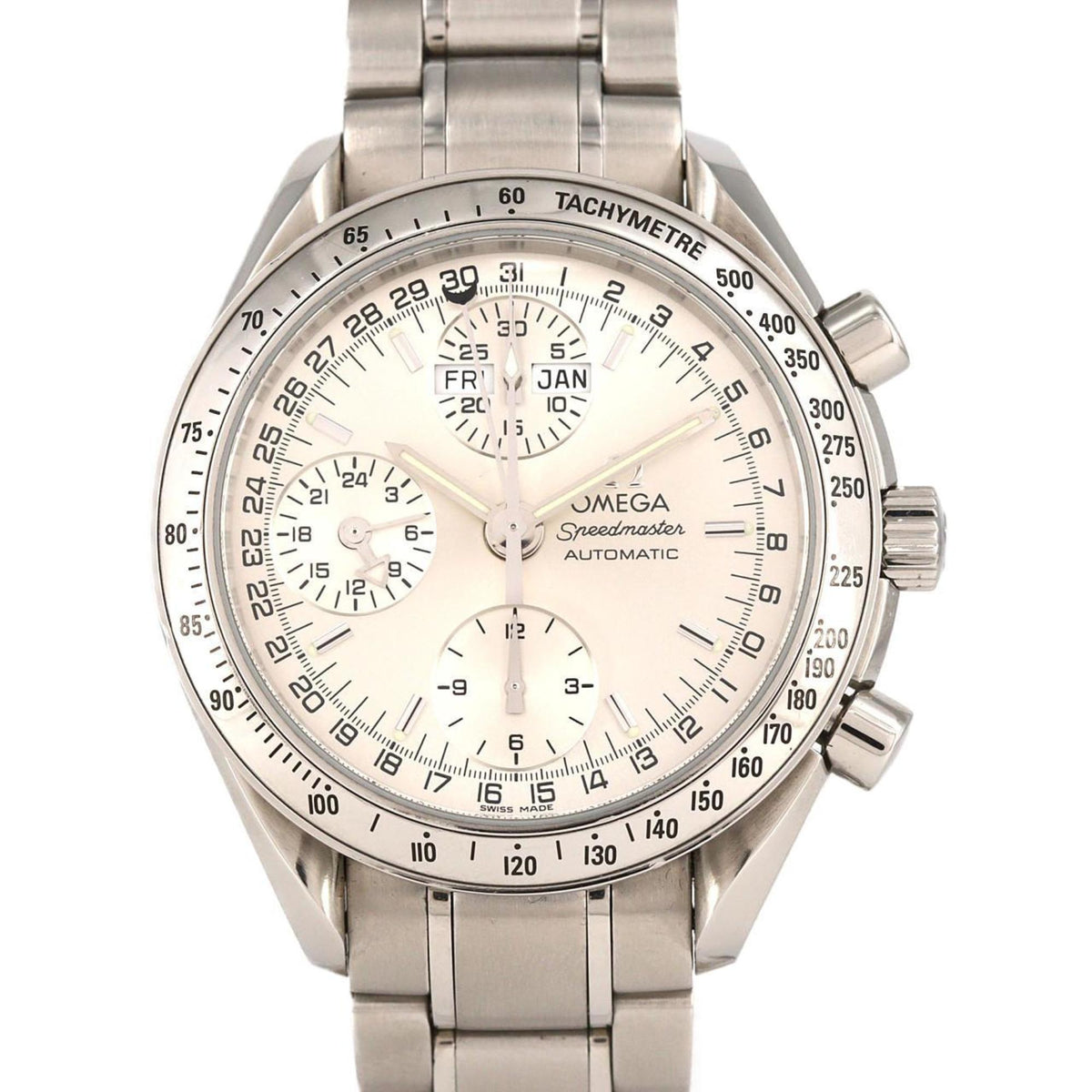 Pre-Owned Omega Speedmaster Day Date 3523.30 Stainless Steel Automatic Watch