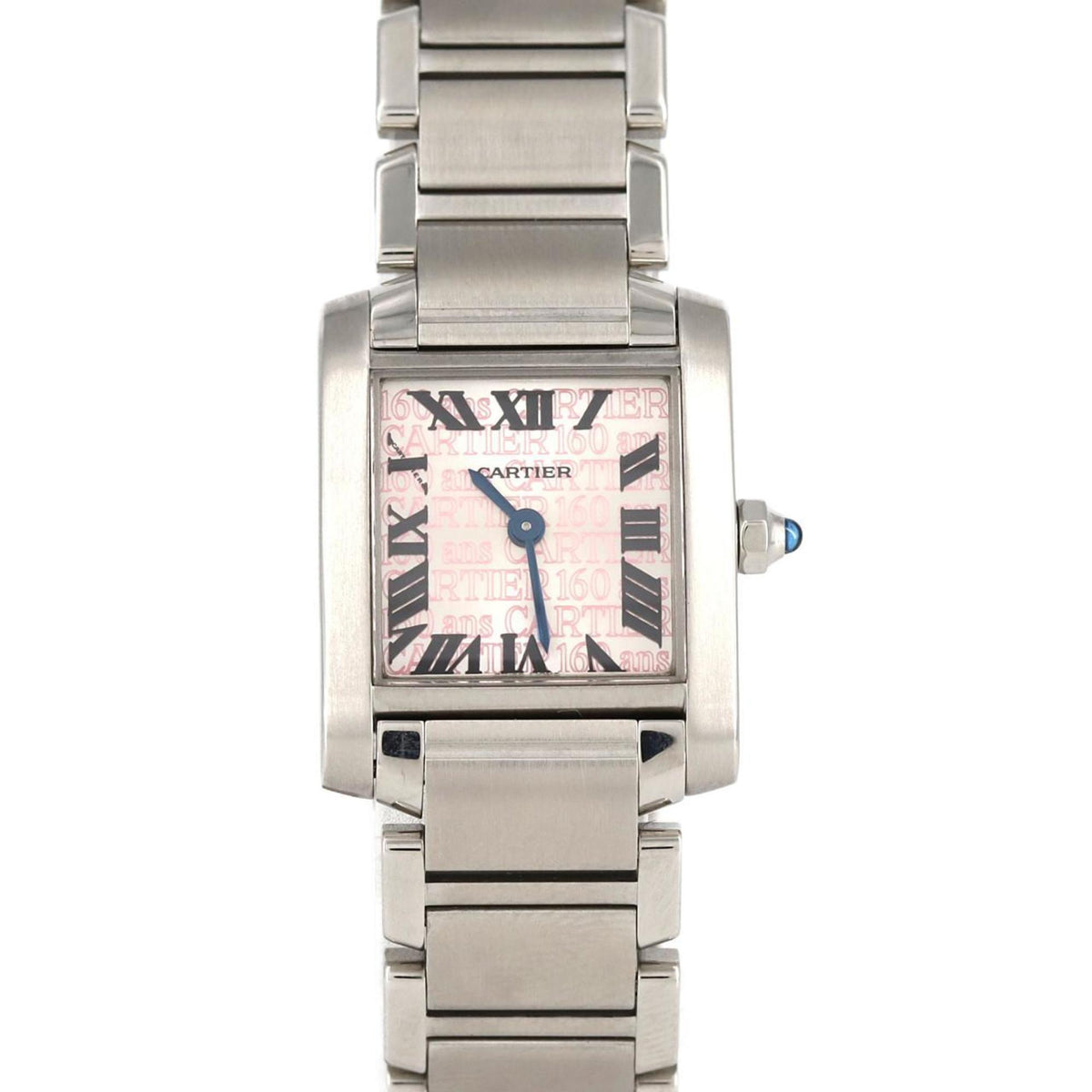 Gebrauchte Cartier Tank Francaise SM 160. Jahrestag W51035Q3 SS Quarzuhr 