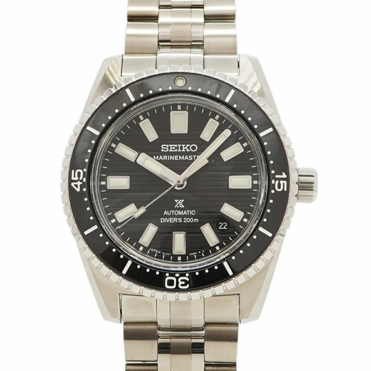 Pre-Owned Seiko Prospex Marine Master SBEN011 6L37-00B0 Black Dial Men's Watch