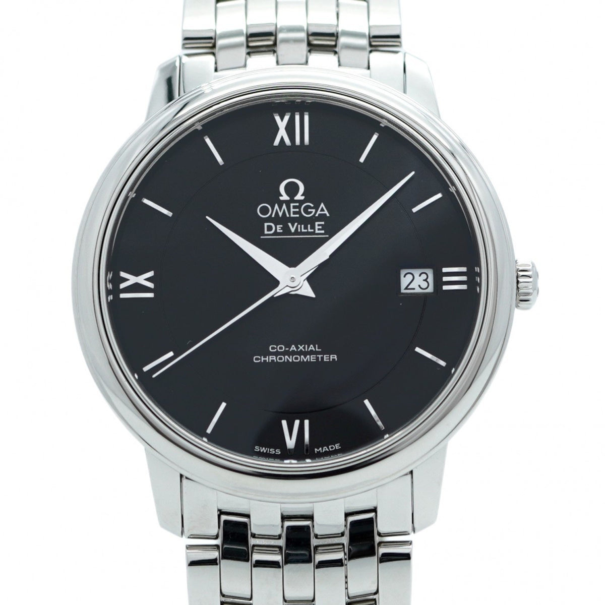 Pre-Owned Omega De Ville 424.10.37.20.01.001 Black Dial Men's Watch