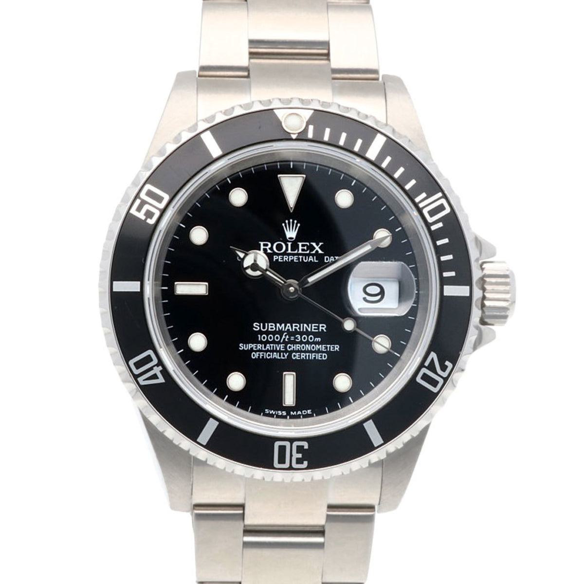 Pre-Owned Rolex Submariner Oyster Perpetual Watch, Stainless Steel 16610, Automatic, Men's, Rolex, D Serial, 2005 Model, Overhauled
