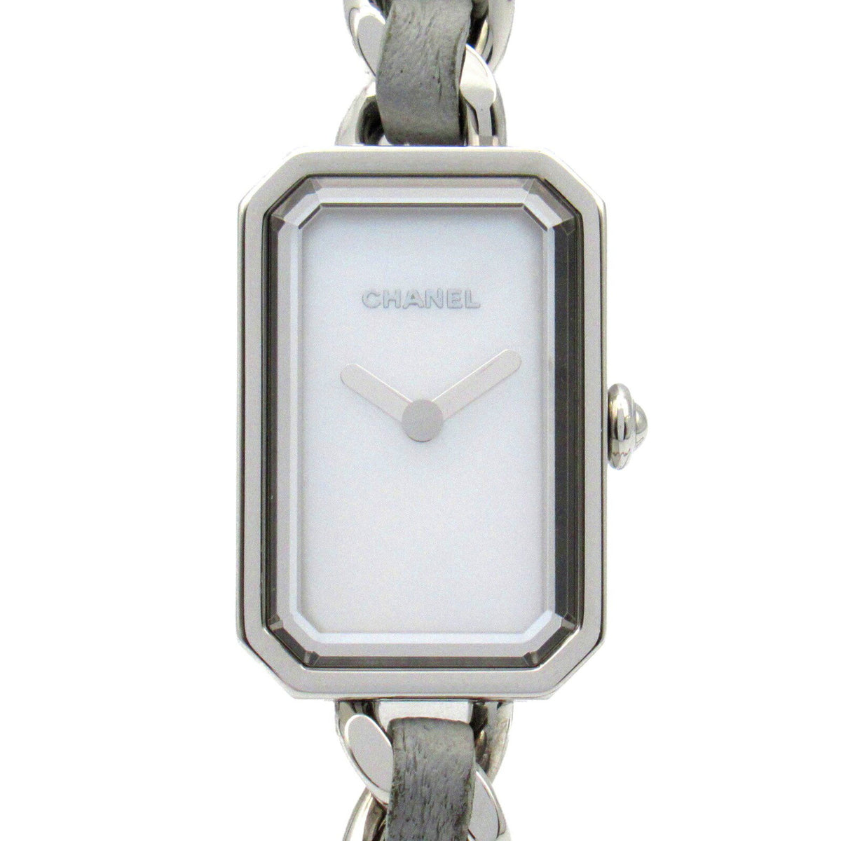 Gebrauchte CHANEL Premiere Rock Uhr Edelstahl Damen Weißes Gehäuse H4327 