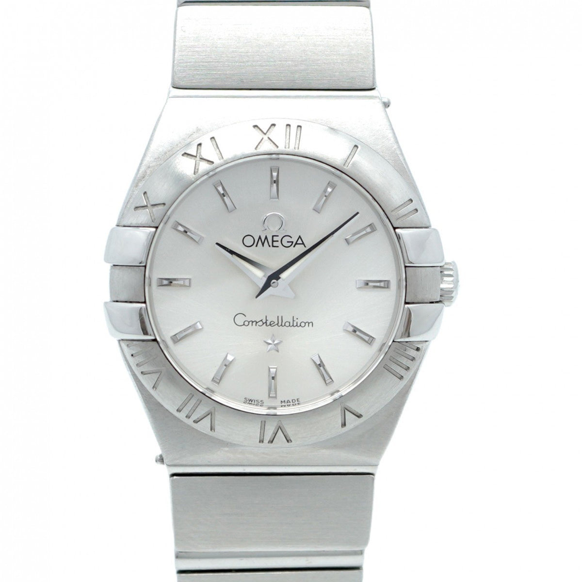 Gebrauchte Omega Constellation 123.10.24.60.02.001 Damenuhr mit silbernem Zifferblatt 