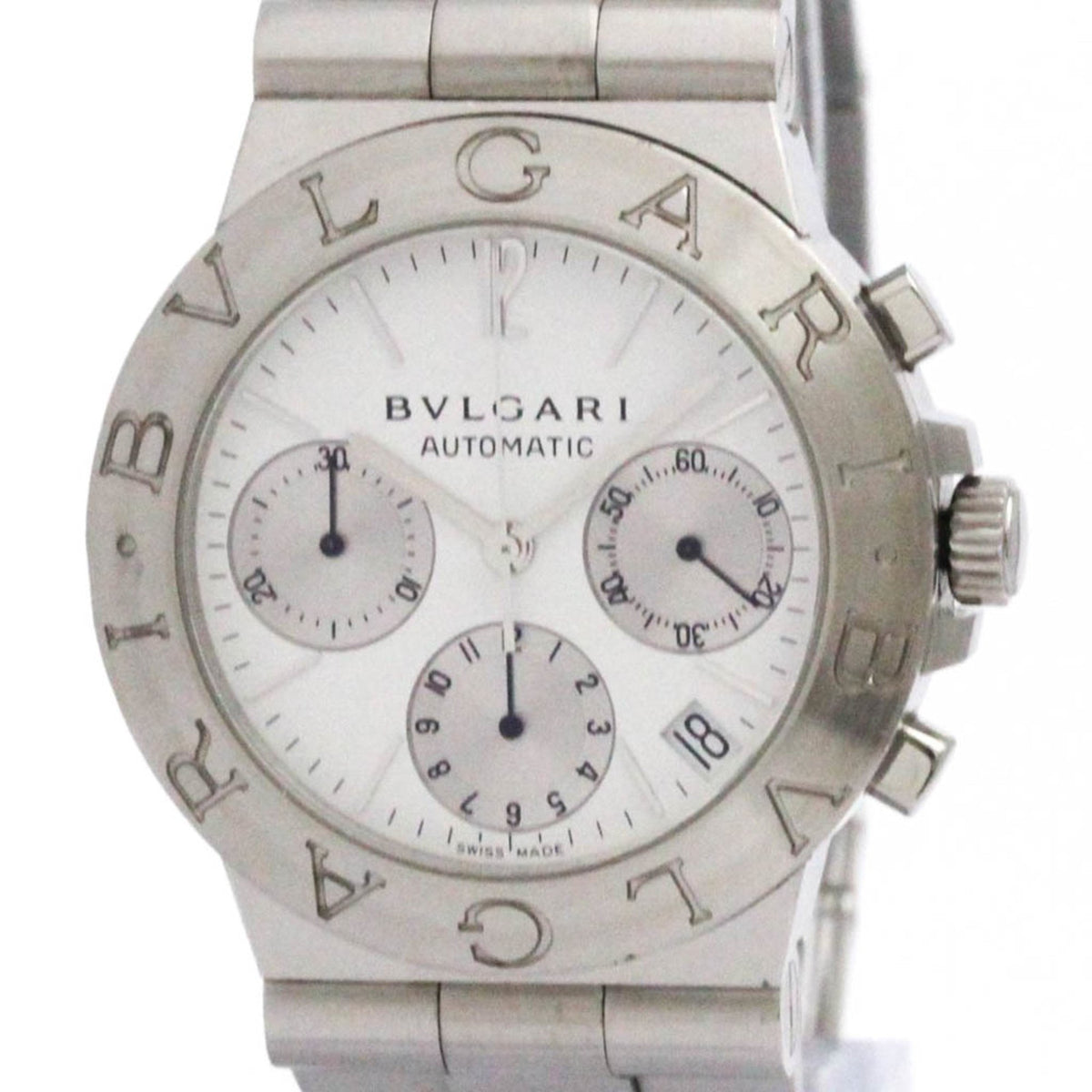 Pre-Owned BVLGARI Diagono Sport Chronograph Automatic Watch CH35S AUTO Polished