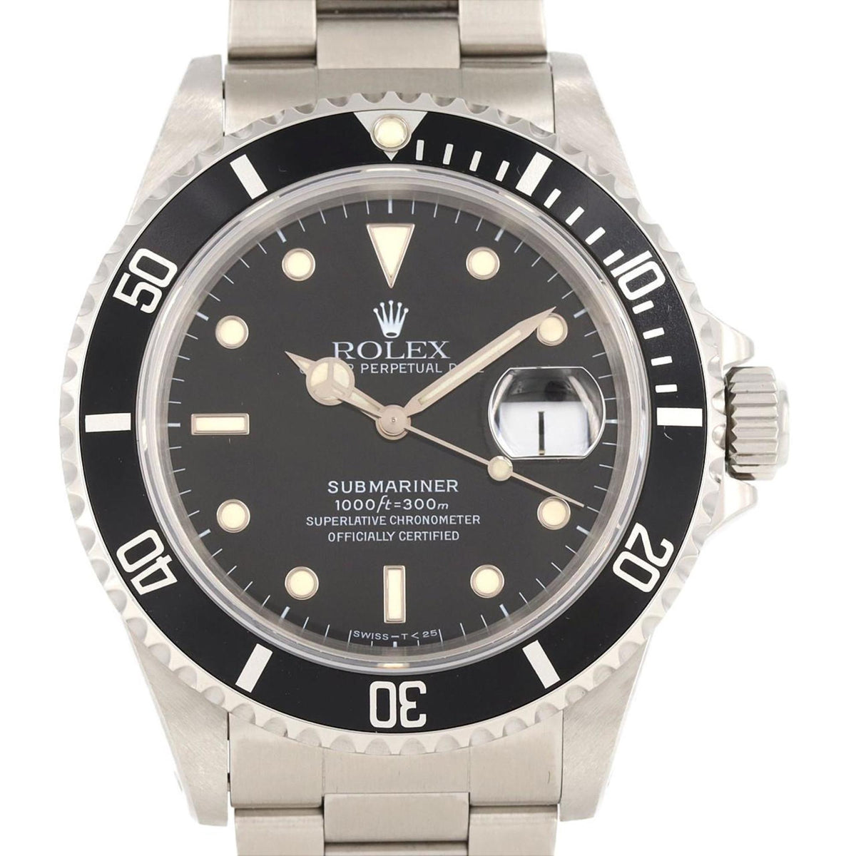 Gebrauchte Rolex Submariner Date 16610. SS Armbanduhr Automatik U-Serie 