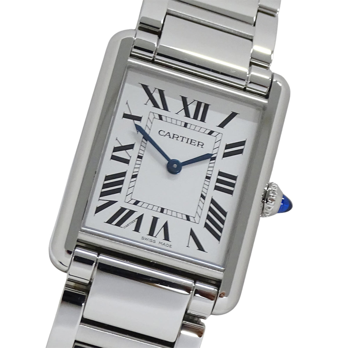 Pre-Owned Cartier Tank Must LM Quartz Men's Watch, Stainless Steel, Silver, Square, Polished, WSTA0052