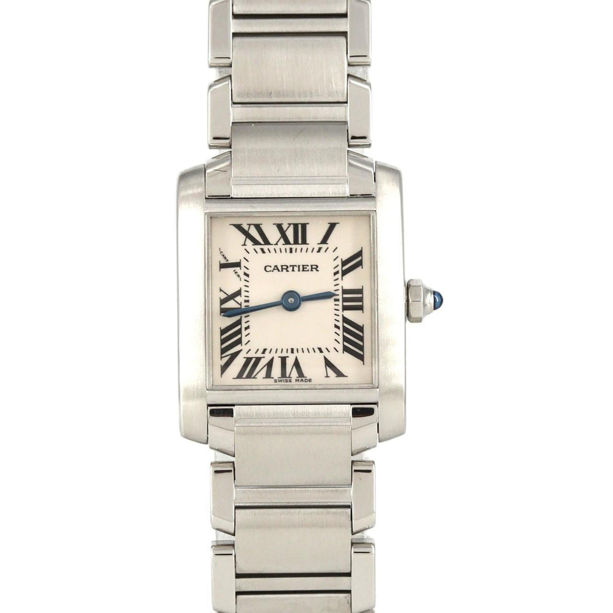 Pre-Owned Cartier Tank Fran?aise SM W51008Q3 Stainless Steel Quartz Watch