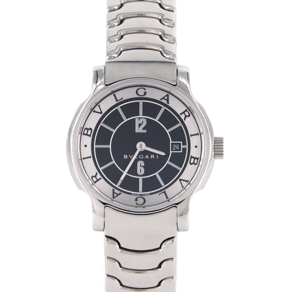 Gebrauchte Bvlgari Solotempo ST29S ST29BSSD SS Armbanduhr Quarz 