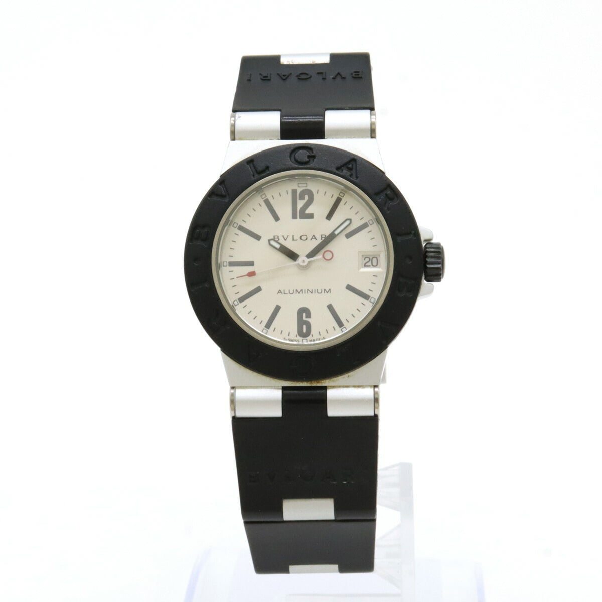 Gebrauchte BVLGARI Bvlgari Arum 32 mm Datum Silber Zifferblatt Unisex Quarz Armbanduhr AL32TA 