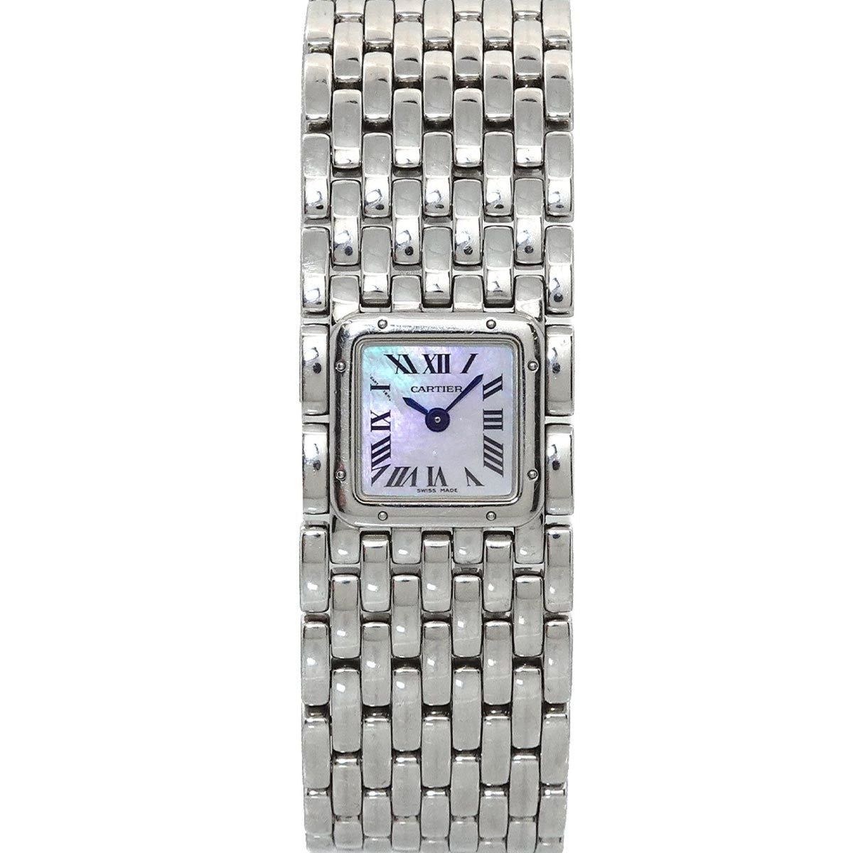 Pre-Owned Cartier Panthere Ruban W61001T9 Women's White Shell Quartz Watch