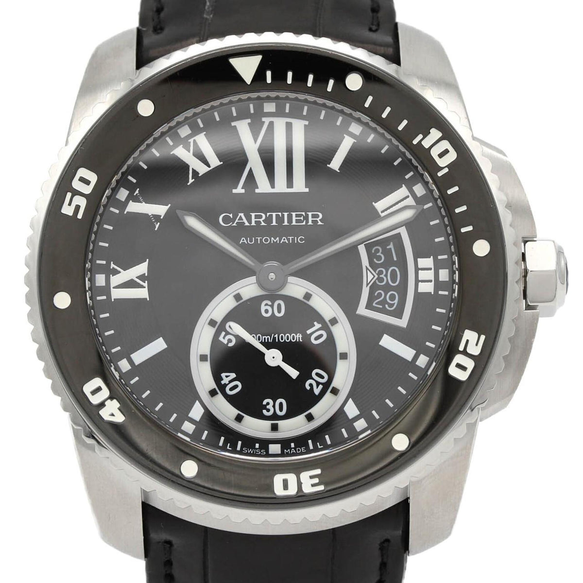 Pre-Owned Cartier Calibre de Diver W7100056 Stainless Steel Automatic Watch
