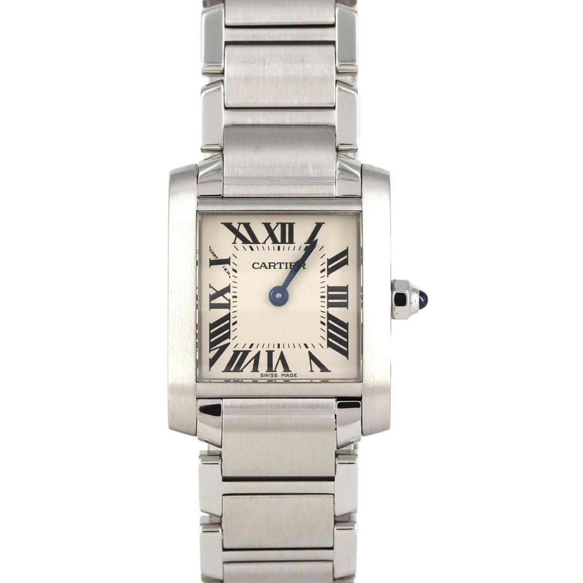 Gebrauchte Cartier Tank Francaise SM W51008Q3 SS Armbanduhr Quarz 