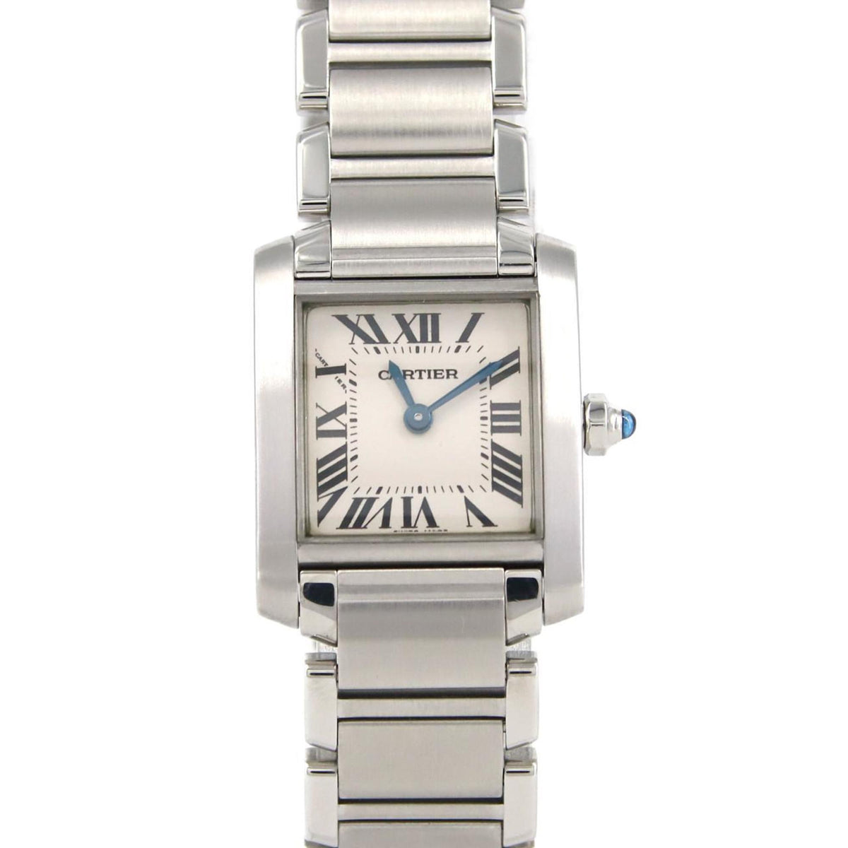 Gebrauchte Cartier Tank Francaise SM W51008Q3 SS Armbanduhr Quarz 