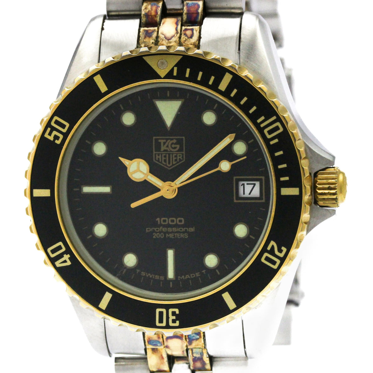 Pre-Owned TAG HEUER 1000 Professional Gold Plated Steel Watch 980.020